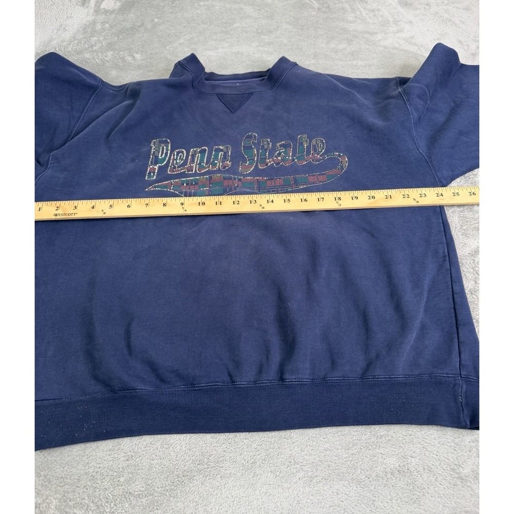Vintage 90s Penn State Nittany Lions Sweatshirt Men's Size Large Blue - Picture 10 of 13